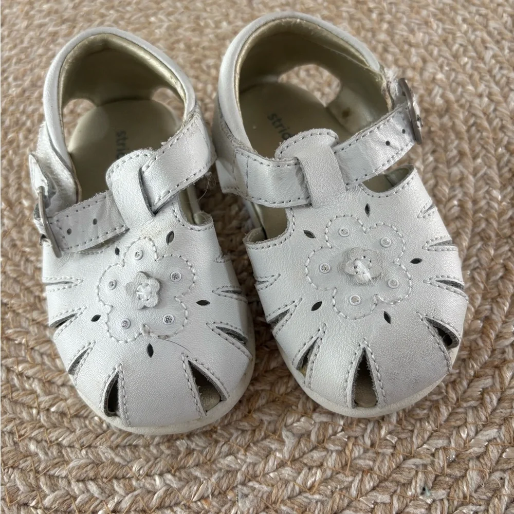 Stride Rite White Baby Walker Sandals